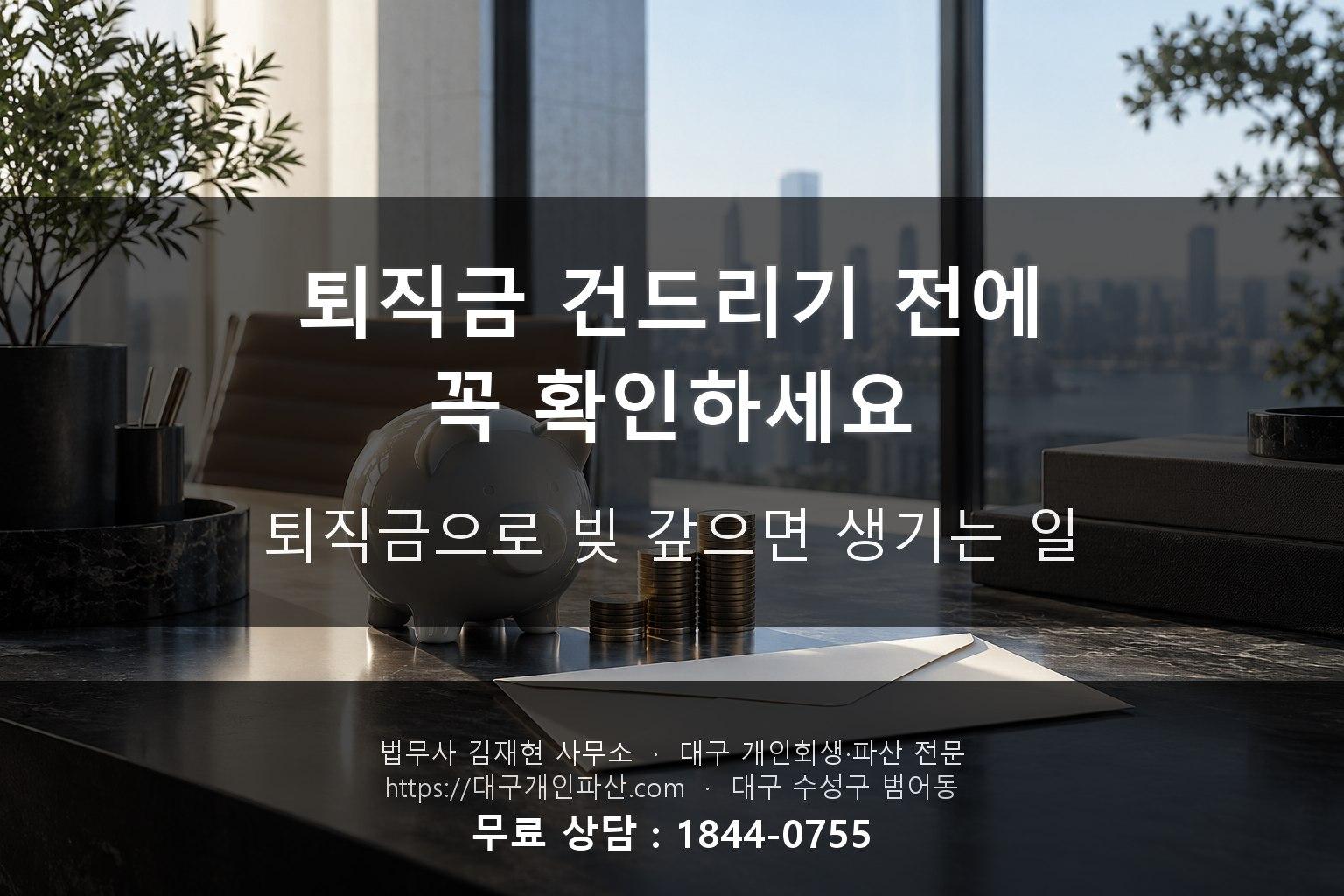 퇴직금으로 빚 갚기 전에 꼭 확인하세요 - 개인회생과 퇴직금의 관계