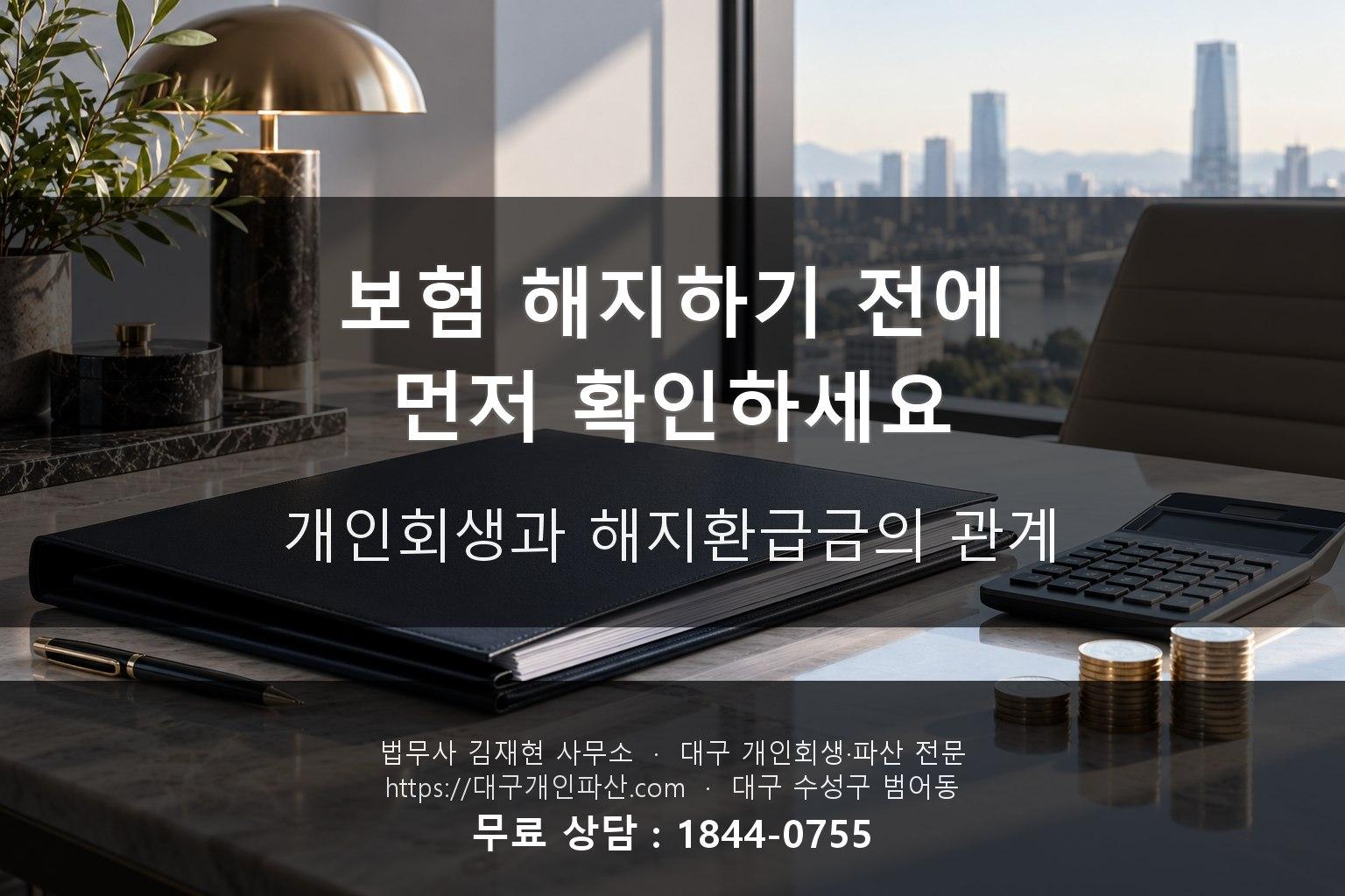 보험 해지하기 전에 먼저 확인하세요 - 개인회생과 해지환급금의 관계