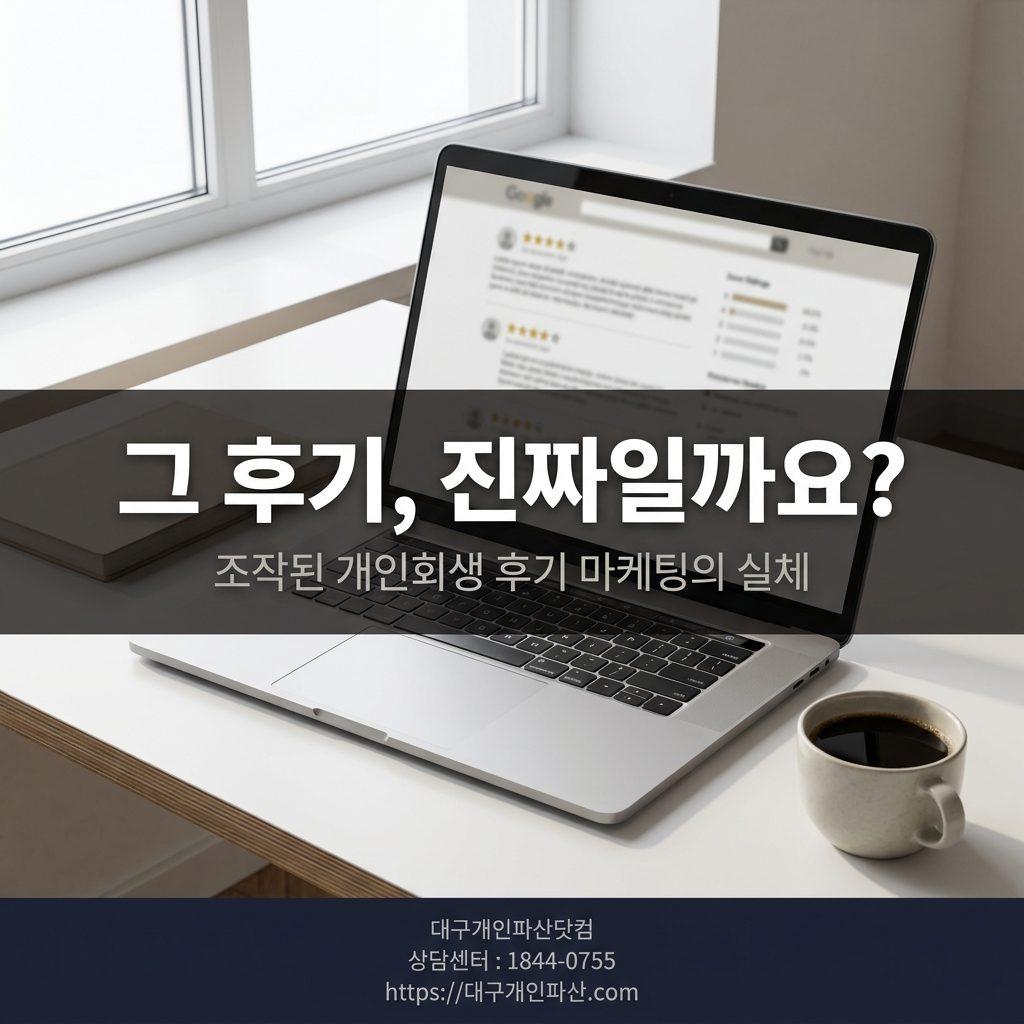 그 후기, 진짜일까요? - 조작된 개인회생 후기 마케팅의 실체
