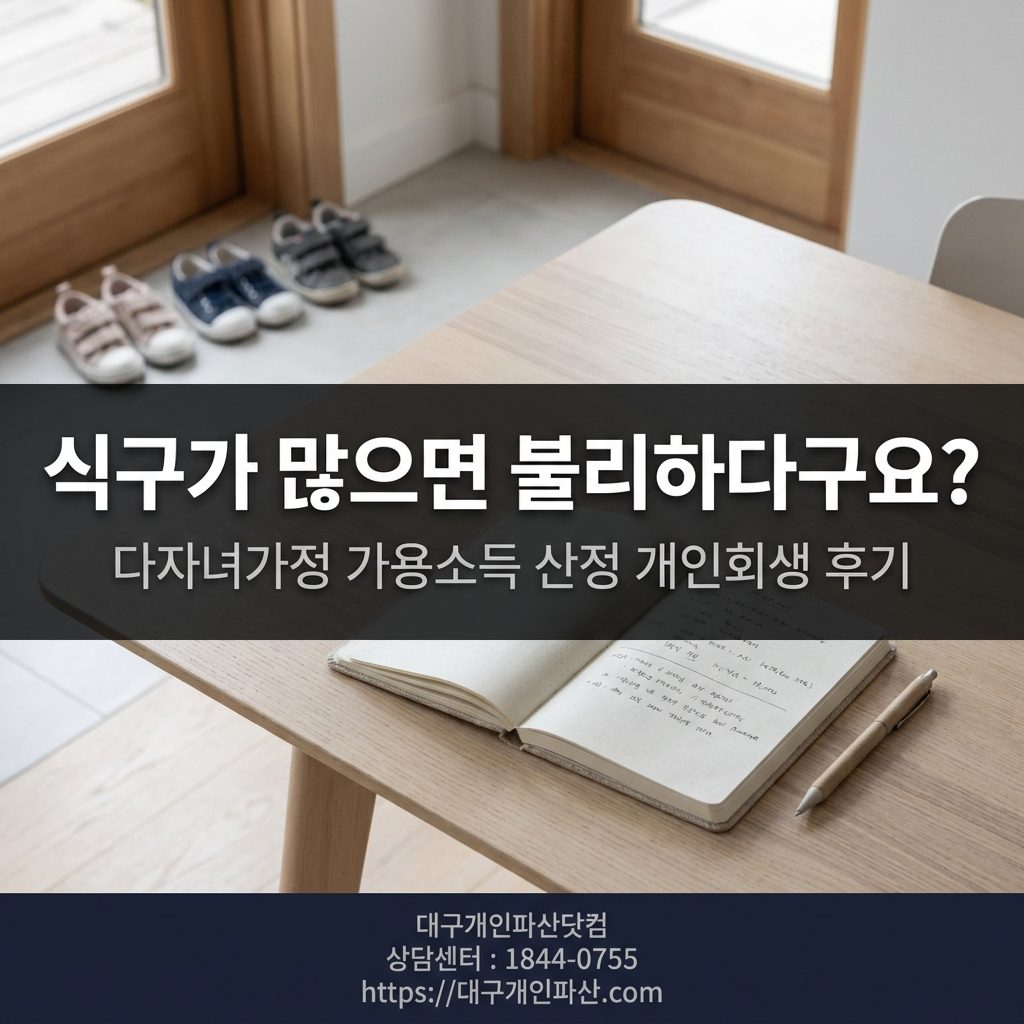 다자녀가정 가용소득 산정 개인회생 후기